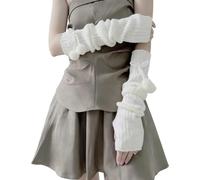 Gants HiverMitaines tricotées esthétiques avec Chauffe-Bras Longs pour Enfants Design texturé Crochet Confort Doux et Chaleureux idéales Sorties Quotidiennes garçons Filles