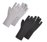 Gants hydratants de 2 paires pour femmes Gants de lotion taille moyenne pour les mains sèches Half doigt respirant la peau polyester polyester les mitaines noires et grises pour le glov