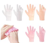 Gants hydratants de nuit - Gants hydratants pour réparer les fissures sèches, gants de spa en silicone, gants de réparation d'humidité, gants de sommeil, gants hydratants pour mains sèches et