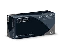 Gants jetables en latex noir Poudre 10 x 100 Pcs, L, 1000