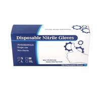 Gants jetables en nitrile en boîte distributrice - 200 pièces taille L / large - non stériles
