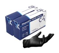 Gants jetables en nitrile en boîte distributrice - 200 pièces taille XL / extra large - non stériles