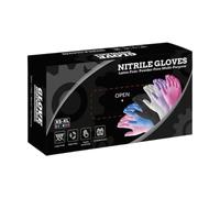 Gants jetables : nitrile, 100 unités, sans latex, 24 cm, protection des mains, gants de nettoyage adaptés aux aliments, forte barrière résistante aux produits chimiques | Salon d'examen Coci