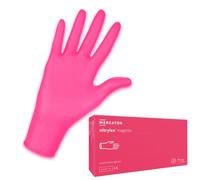 Gants jetables nitrylex® magenta, Taille:M - 100 pièces