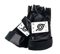 Gants Kakashi Hatake avec plaque métallique, Noir , Adulto palmo max 22 Cm