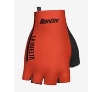 Santini La Vuelta Leader Short Gloves Orange XL Red