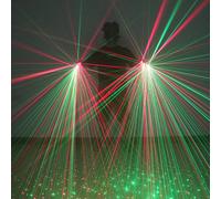 Gants Laser 2 en 1 rouge vert de haute qualité, gants Laser multi-faisceaux LED pour Costume de Robot LED, accessoires de spectacle de fête sur scène Right hand