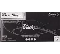 Maimed GmbH Black LX PF Boîte de 100 gants d'examen en latex Tatouage Noir, L