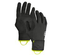Gants légers à doigts pour hommes Ortovox Fleece Grid Cover M L corbeau noir