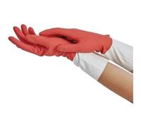 MAPA - L'Essentiel - Gants de Ménage en Latex intérieur Fibres de Coton - Sensibilité et Flexibilité - Revêtement antidérapant - 1 pack de 2 paires - Taille L