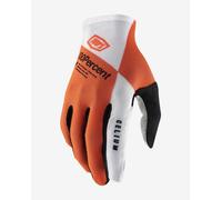 Gants longs 100% Celium orange clair blanc - XL
