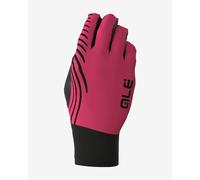 Gants longs Alé Spirale noir rose fluo - L