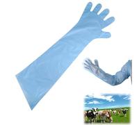Gants longs en plastique vétérinaire, Gants d'insémination jetables, 50PC, Gant imperméables transparents jetables, Bras long, Pour l'insémination artificielle, Examen Vétérinaire, Nettoyage Ménager
