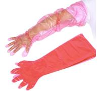 Gants longs en plastique vétérinaire,Gants d'insémination jetables,Gants imperméables transparents jetables,Bras long,Pour l'insémination artificielle,Examens vétérinaires,Transparent,30PCS gants