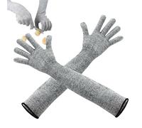 Gants longs, gants de jardin, gantelet de protection, lourd et flexible pour les hommes, tirage, coupe, nettoyage, aménagement paysager, plantation, désherbage, coupe, 17,72 pouces