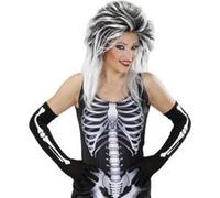 Gants longs squelette adulte taille unique G