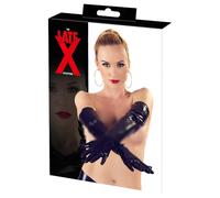 Gants longs unisexes en latex (noirs) - L