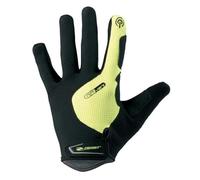 Gants velo vtt long gist hero gel jaune fluo l (paire sur carte) compatible ecra