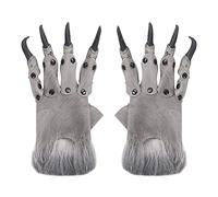 Gants Loup-garou Gants Griffes de Loup Gants Halloween Effrayants Mains de Loup-Garou Monstre Accessoire de Costume Déguisement Halloween Cosplay Fête Performance Prop Gant Horreur Sorcière