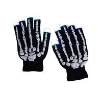 Gants Lumineux à LED avec Modes Clignotants Multicolores pour améliorer la visibilité la Nuit, fêtes, Festivals et Concerts