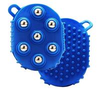 Gants lymphatiques, gants de drainage lymphatique pour femmes, boule de massage portable, rouleau pour le corps, outil de soulagement musculaire avec, rouleau de massage à 360 degrés (Bleu)