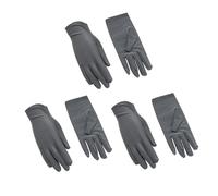 Gants mitaines 3 paires de en coton réutilisables, doux, pour travaux ou sèches hydratantes, bijoux, argent, Costume d'archives, Inspection Gants mitaines Combo avec poche (Dark Gray, One Size)