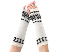 Gants Mitaines Homme Chauffe-Poignet Avant-Bras Noël Flocon de Neige Moufles Jacquard Mitaines Mitaines Mitaines Femmes Moufles