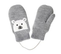 Isotoner Gants mixte enfant motif ours - doublées fausse fourrure, 2/4ans, gris