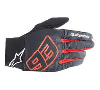 Gants Moto Alpinestars Aragon - Noir/Gris Charbon/Rouge Brillant 35699201205