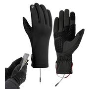 Gants Moto Chauffants - Rechargeable par USB Écran Tactile 3 Niveaux de Température Moufle,Gants pour Temps Froid - Hommes Femmes Hiver Ski Neige Extérieur Équitation Snowboard Camping Vélo Randonnée