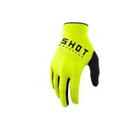 Gants moto cross SHOT RACE GEAR Draw Neon Yellow L