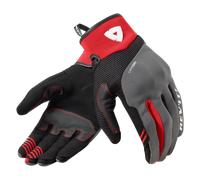 REV'IT! – Gants moto Endo Femme – Noir/Gris/Rouge – Taille XS