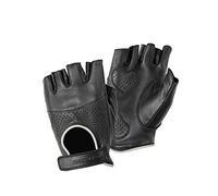 Gants moto femme Tucano Urbano SBERLA mi-doigts L noir cuir | Inserts en cuir de chèvre perforé, coupe courte au poignet, ajustement automatique