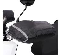Gants Moto Hiver Automne Universel Manchon Poignées de Guidon Moto Imperméable Anti-Vent/Froid Moufles de Protection Thermique Doublure Velours Epais Protège-Mains pour Scooter Moto Homme Femme,Noir