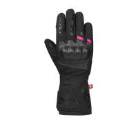 Ixon Pro Rescue 3 Gants de moto d’hiver imperméables pour dames, noir-rose, taille M pour femmes