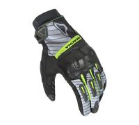 Macna Attila RTX Gants de moto, noir-gris-jaune, taille XL pour homme