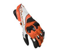Macna Protego Gants de moto, noir-blanc-orange, taille S pour homme