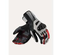 Gants Moto Rev'it Metis 2 Gris Clair Rouge Néon
