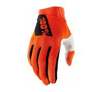 Gants Moto Ridefit 100% MX Fluo Orange Noir Motocross VTT Quad Off-Road