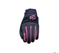 Gants moto toutes saisons femme Five Globe Evo - black/fluo pink - M L