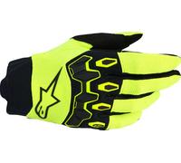 Gants Motocross Alpinestars Full Bore V2 M Cuir Noir, Armure Doigts, CE Niveau 1