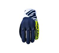 Gants Motocross Estate FIVE Off Road E3 EVO Blue Jaune Fluo Homologués