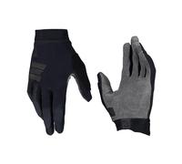 Leatt Gants VTT longs 1.0 GripR – MicronGrip, paume sans couture – Noir/Gris