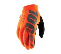 Gants MX 100% Brisker Pour Temps Froid Jeunesse Orange Noir Motocross
