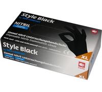 Gants nitrile AMPri STYLE BLACK noir non poudré 100 pcs. taille XL