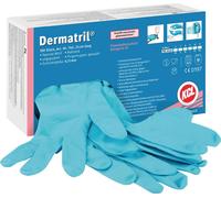Gants nitrile Dermatril 740 Gr.9 L.250mm bleu KCL cat.III EN374