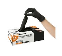 Gants Nitrile noirs Medium x100