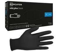 Gants nitrile noirs non poudrés non stériles Nitrylex Black Mercator (boite de 100) - XL - 9/10