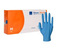 Gants nitrile non poudrés non stériles Classic Abena (boite de 100) - Medium - 7/8