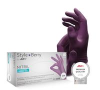 Gants Nitrile style Poudré Taille L Berry Lot de 100